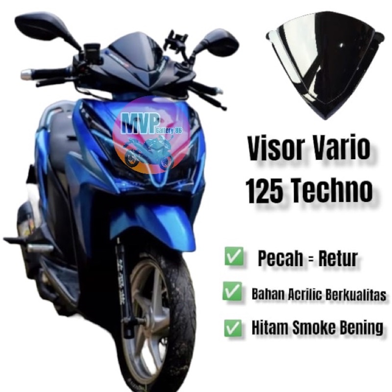 Promo Visor Vario 125 Old Visor Vario 125 Lama Visor Vario 125 Old Techno Hitam Smoke bening