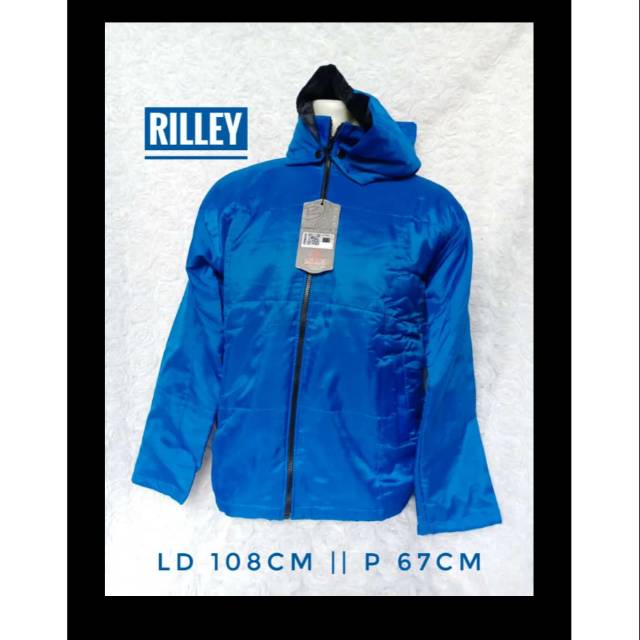 Jaket lelaki Rilley all size warna biru