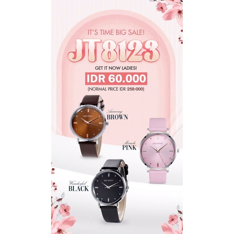 Jims Honey - JT 8123 Jam Tangan Wanita Jam Anti Air