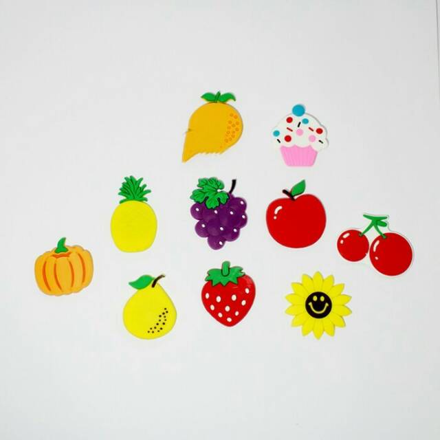 Tempelan Kulkas Karet Buah