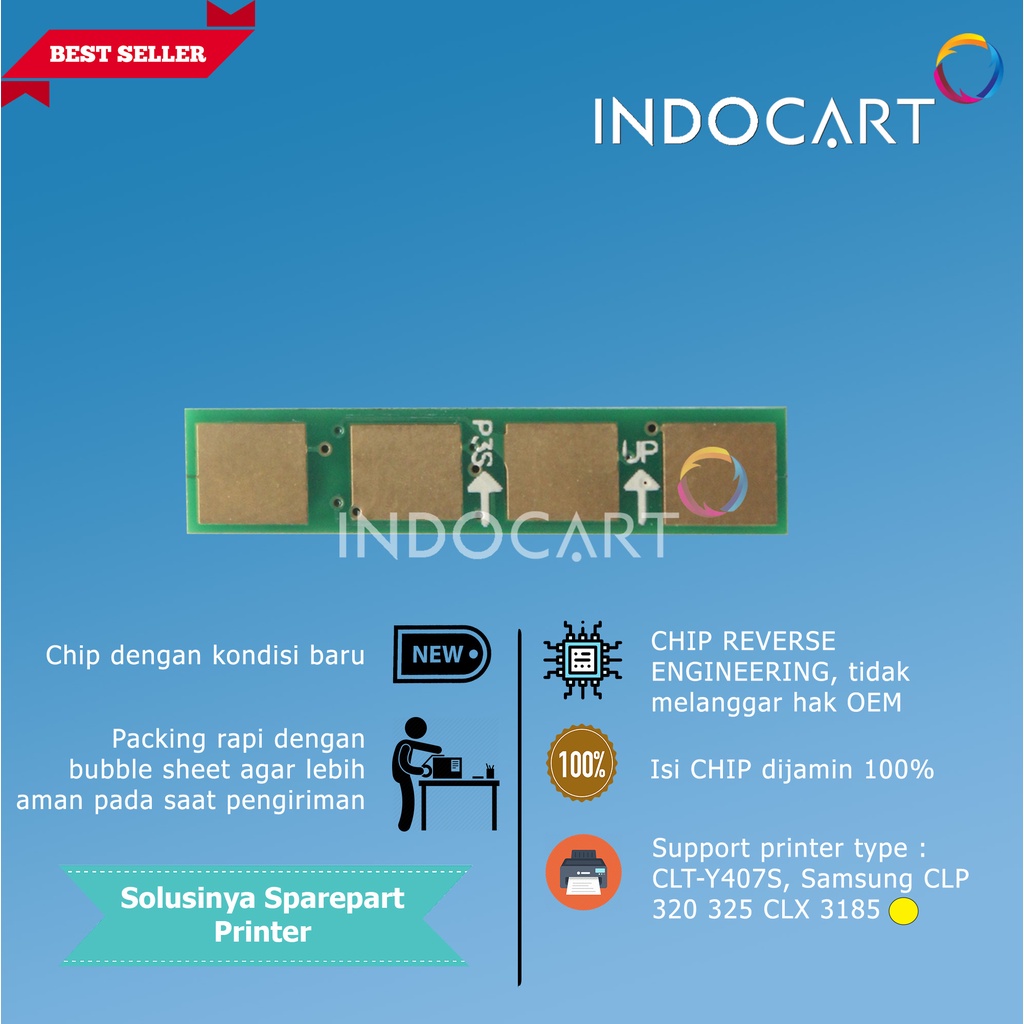 Chip CLT-K407S-C407S-M407S-Y407S-Samsung CLP 320 325 CLX 3185 Toner