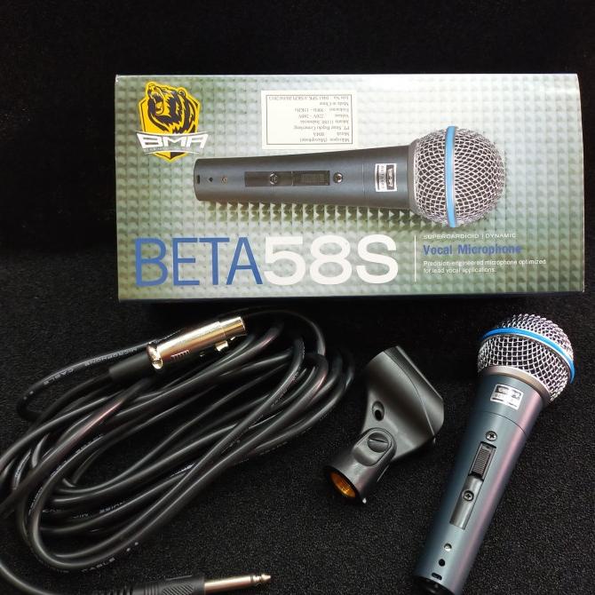 Microphone BMA Beta 58S Mic Kabel Vocal Beta 58 Microphone BMA ORI