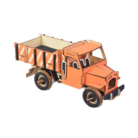 Puzzle 3D - Wooden Puzzle Dump Truck - Pazel Kayu | B053