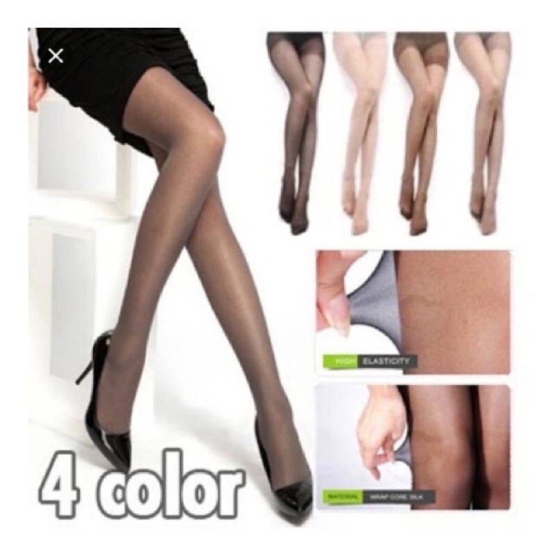 Stoking Celana Wanita Tipis Transparan Warna Nude Hitam Abu untuk Kantor dan Seragam