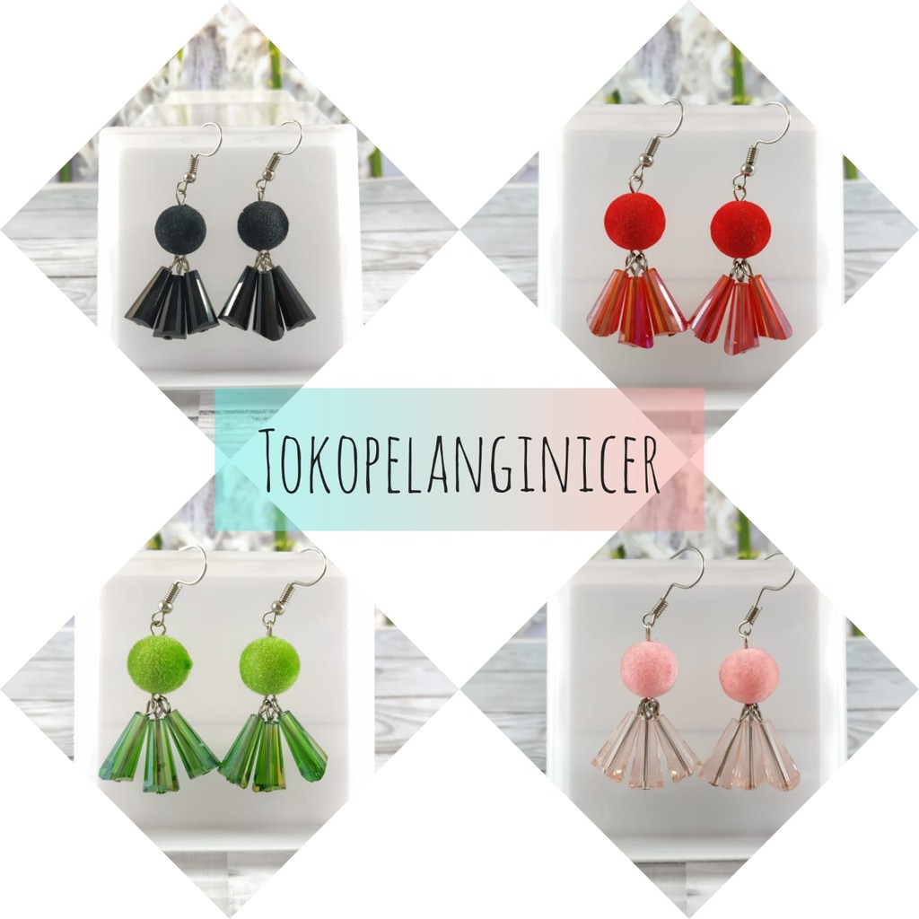 Anting Fashion wanita Tetes kerucut KERABU By Tokopelanginicer - ANTING JUNTAI LUCU - GIWANG FASHION