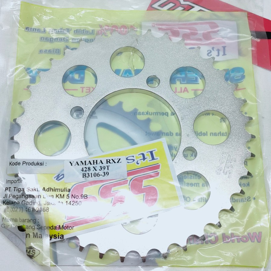 GEAR BELAKANG SSS 428 X 39T YAMAHA RX KING | JUPITER Z | JUPITER MX