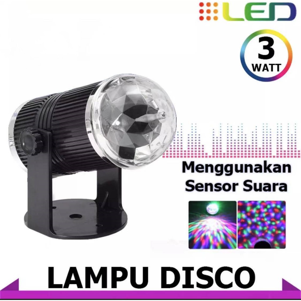 Lampu Disco LED Full Color Rotating Lamp Party Light MS 357 LED Mini