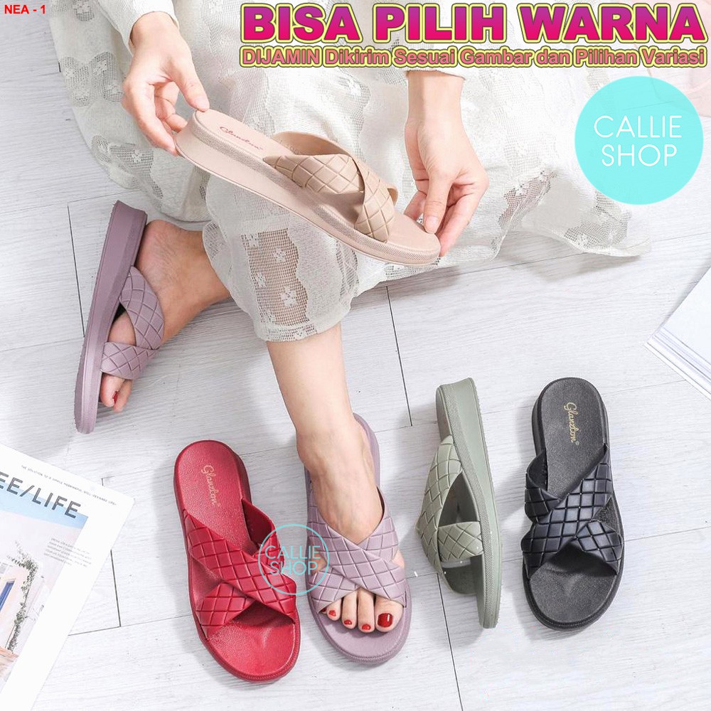 Sandal Wanita Jelly Sol Tinggi Glanzton L1907-2