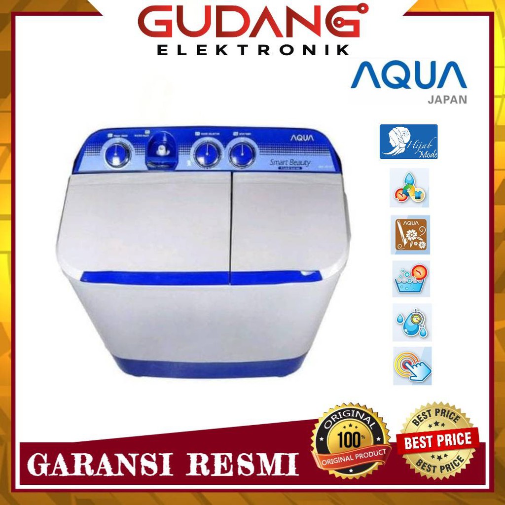 MESIN CUCI 2 TABUNG AQUA QW881XT HIJAB SERIES QW 881 XT