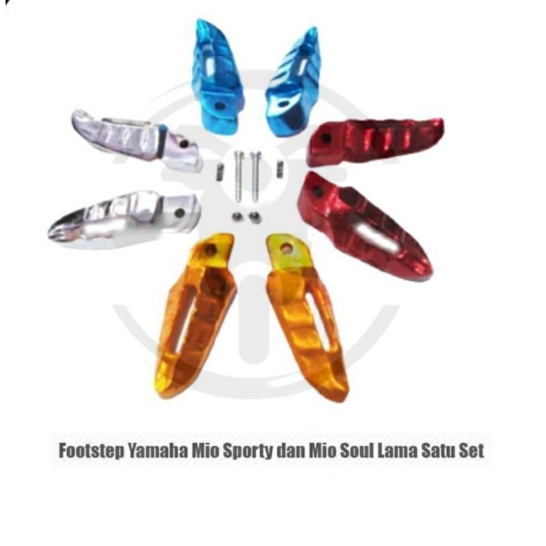 Footstep Belakang Postep Pijakan Kaki Belakang CNC Alumunium Mio sporty Mio Soul