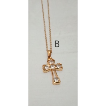 NLt582. Kalung xuping wanita lapis emas dgn mata zircon ukuran 45 cm nori halus