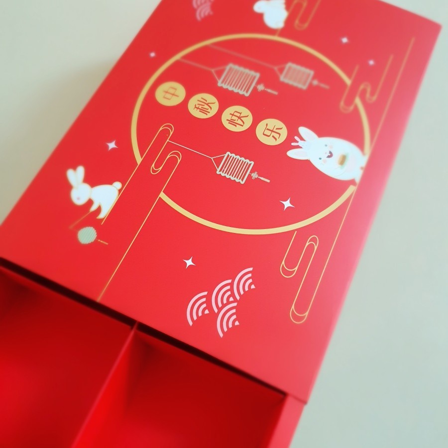 

( 5 Pcs ) Box Packaging Mooncake 100 gr Kotak Merah Sekat 6 Dus Hampers Kue Bulan Mid Autumn Festival