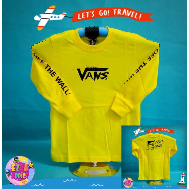 ORIGINAL Surfkids - Umur 1 2 3 4 5 6 7 8 tahun - Baju Distro Anak - Vans Kuning - Kaos Distro Anak L