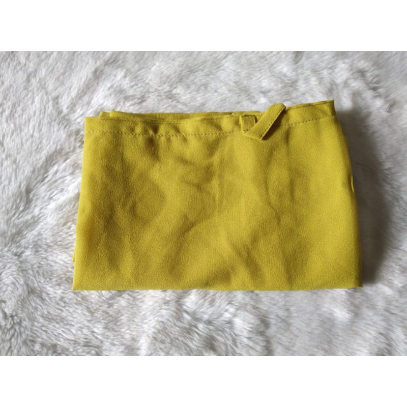 Bisa COD bergo maryam size L tepi jahit diamond ukuran besar-Lemon
