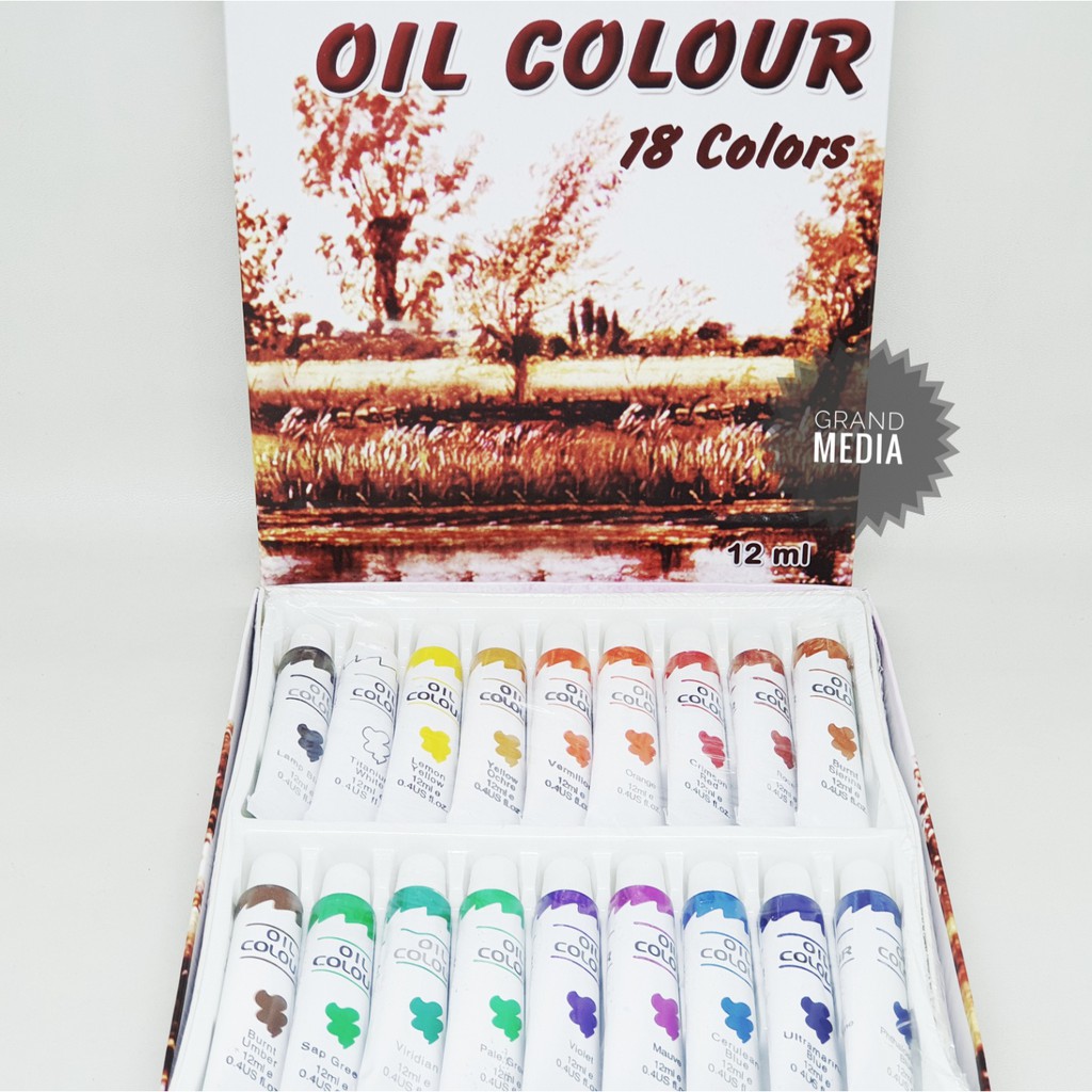 

[GRAND MEDIA] CAT MINYAK / OIL COLOUR BAZIC 18 WARNA