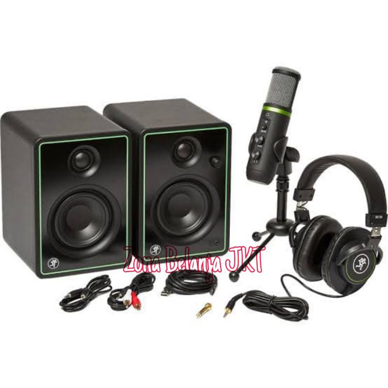 PAKET RECORDING BROADCASTING PROFFESIONAL MACKIE CREATOR BUNDLE