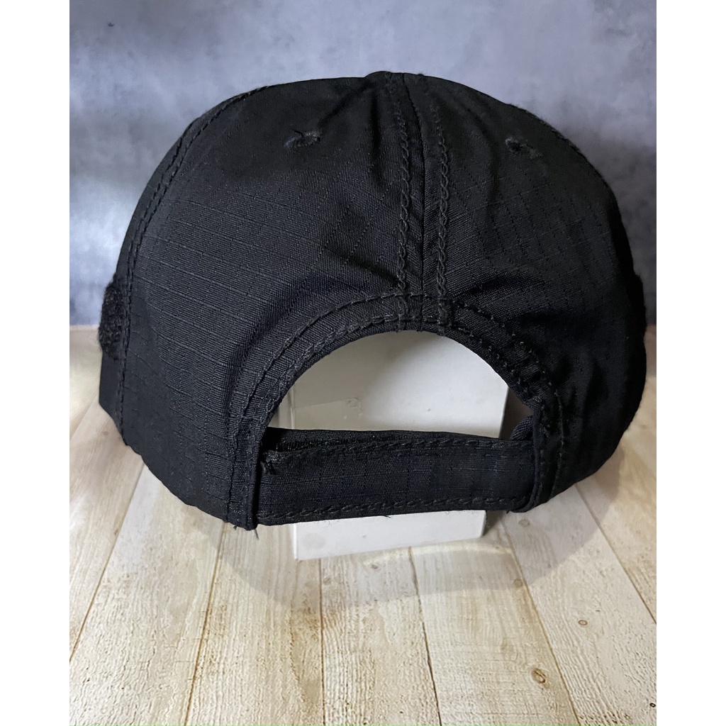 Topi Tactical Polos Topi Velcro - Velcro Loreng -Topi Loreng Hitam Murah