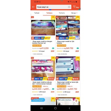 kipas angin ac 2pk remot