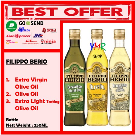 Minyak Zaitun Extra Virgin Light Olive Oil EVOO Halal Import Mpasi Filippo Berio 250 ML