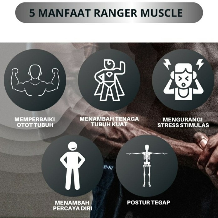 SET 3 PCS Ranger Muscle Membentuk perut Otot &amp; lengan