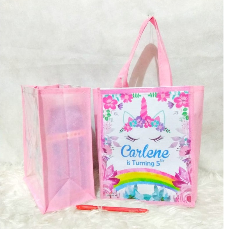 Tas Spunbond FP MIKA Custom Request Cetak NAMA dan Foto Goodie Bag Sovenir Ulang Tahun Anak Bingkisan Parcel Ultah-3