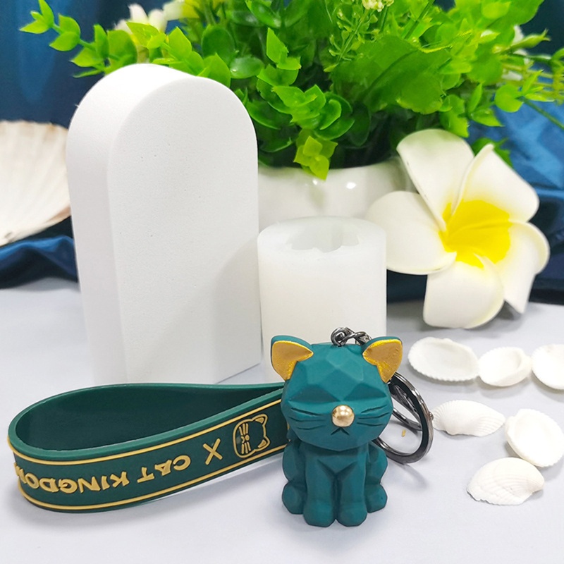 Siy Cetakan Sabun / Fondant Bentuk Kucing / Kelinci 3D Bahan Silikon Untuk Dekorasi Meja DIY