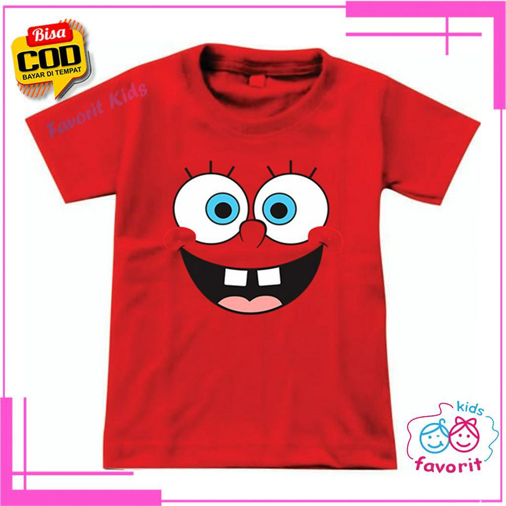 KAOS ANAK PEREMPUAN SPONGEBOB KAOS OBLONG ANAK LENGAN PENDEK