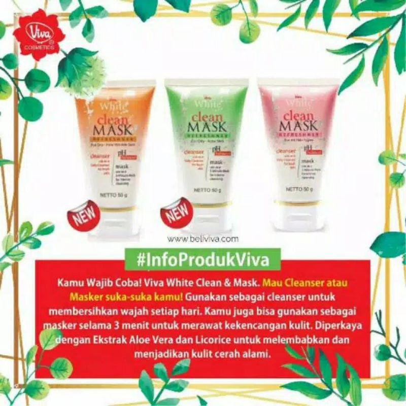 ❤️GROSIR❤️ Viva White Clean Mask Refreshner