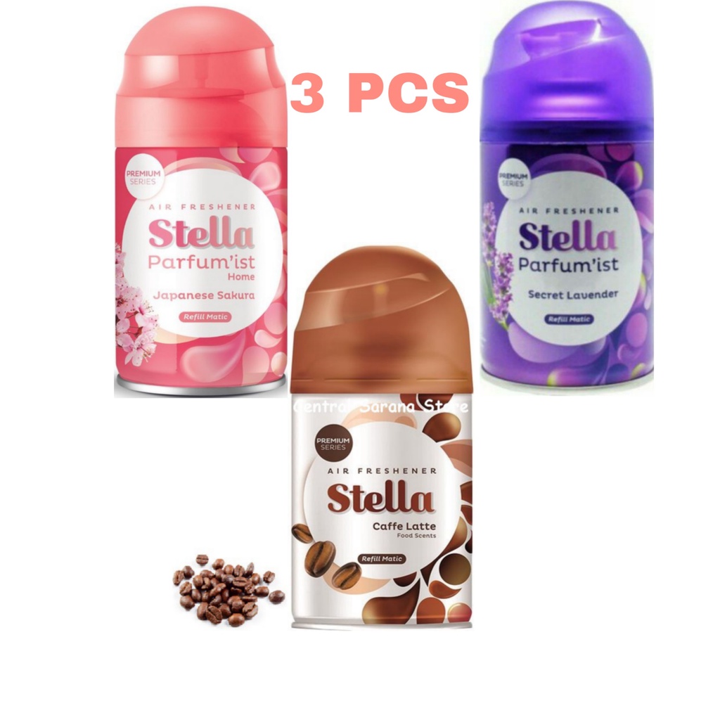 Paket Hemat Stella Matic Refill Pengharum Ruangan 225ML [ Isi 3 PCS]