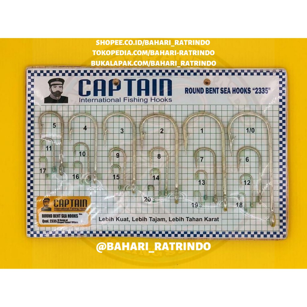 KAIL PANCING CAP CAPTAIN QUAL. 2335 ROUND BENT SEA HOOK