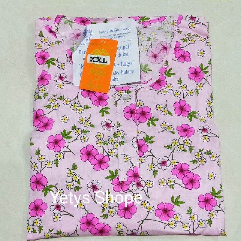 Hoki&Sheila Jumbo LD120 C3/4 Baju Tidur Piyama Fit XXL [Part 1]-Geranium HS Pink