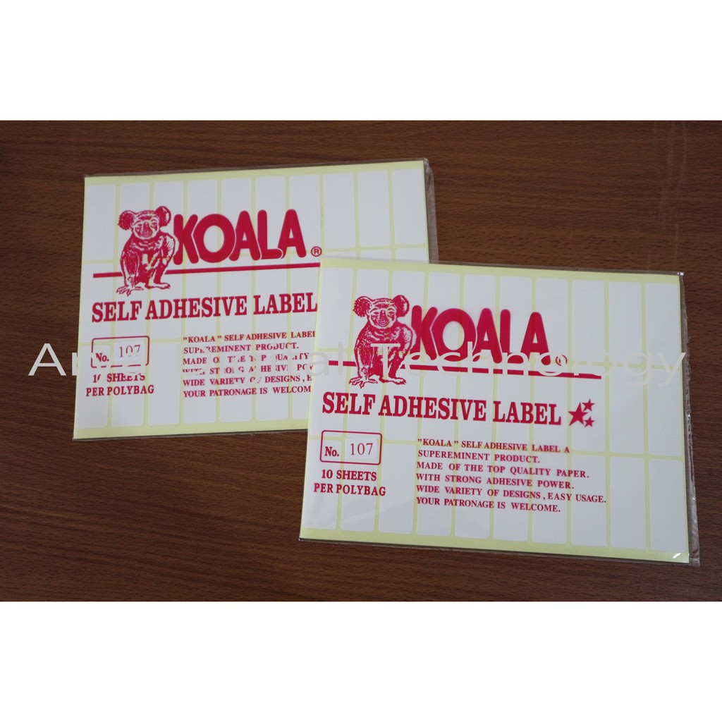 

Kertas Sticker Label Koala/Fox No 107 Kertas Stiker Tempel Murah Bagus