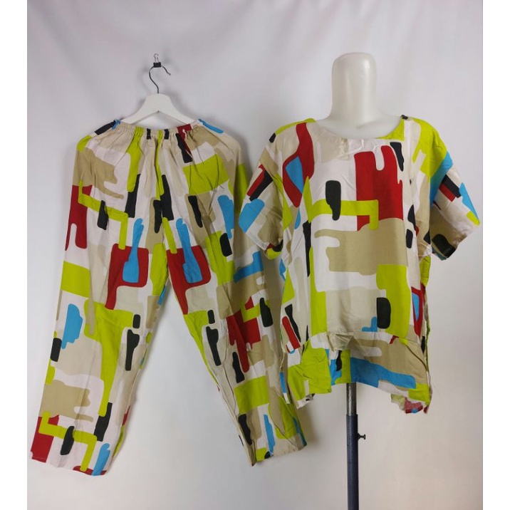 SETCEL JUMBO REMPEL XXL/SETELAN CELANA PANJANG XXL/SET BABBYDOLL XXL/PIYAMA XXL/BAJU TIDUR-G48