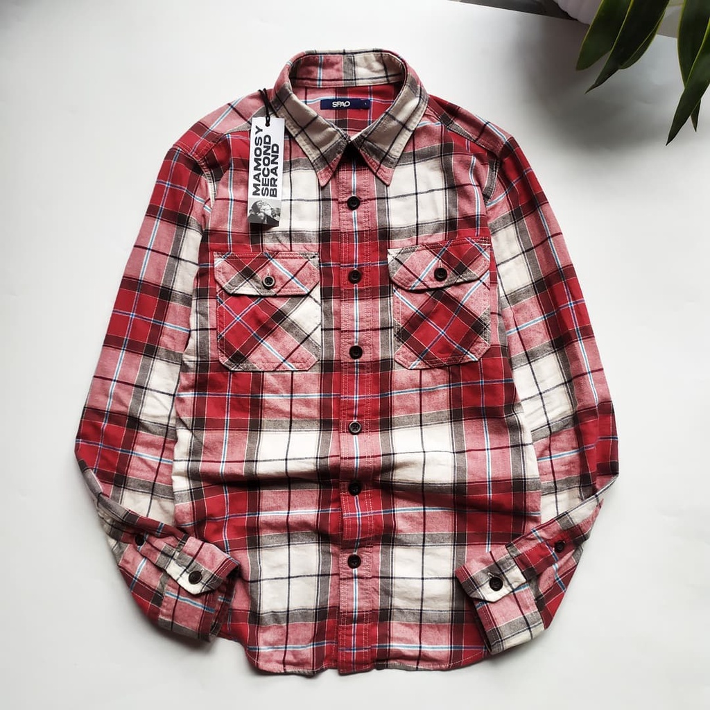 SPAO DOUBLE POCKET FLANNEL SHIR