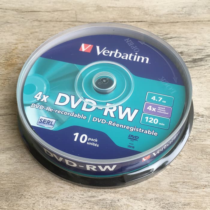 DVD-RW Verbatim Tabung (10 pcs)