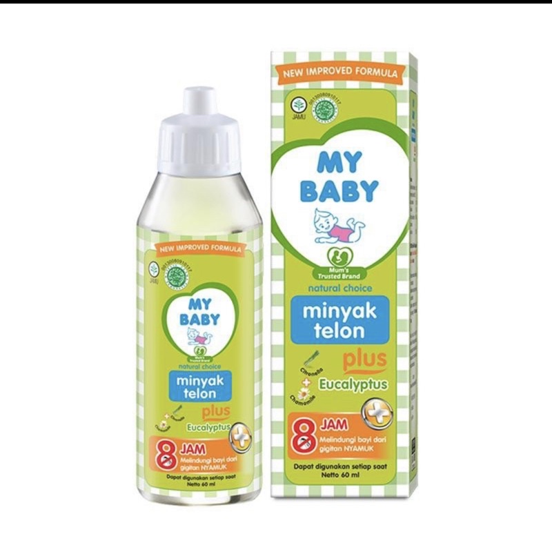 MY BABY Minyak Telon Plus [150 mL,90mL,60mL] - Minyak Bayi Anti Nyamuk 8 Jam