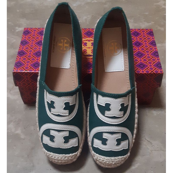 Sale Sepatu Tory Burch Canvas Combi Import Batam Mirror Quality Size No. 41