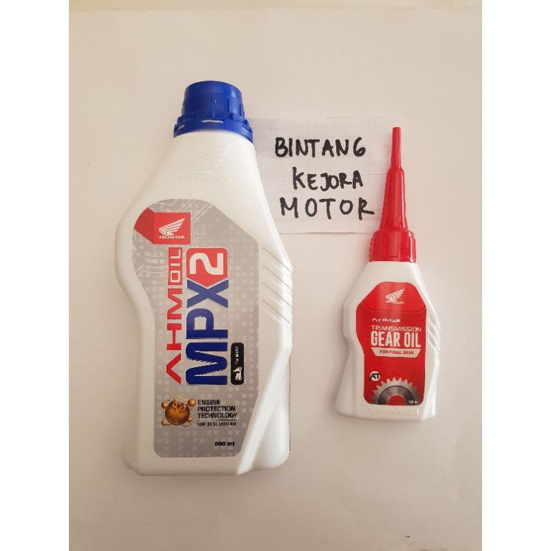 OLI AHM MPX2 DAN GARDAN PAKETAN UNTUK MOTOR MATIC HONDA ASLI ORI