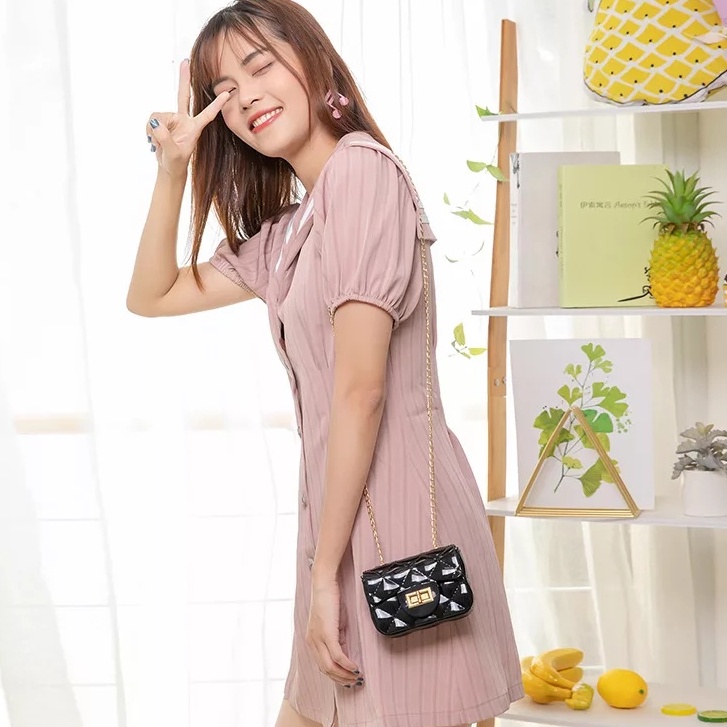 (COD) Tas Wanita Tas Selempang Mini Jelly Bag Fashion Korea MALL SHOPPING