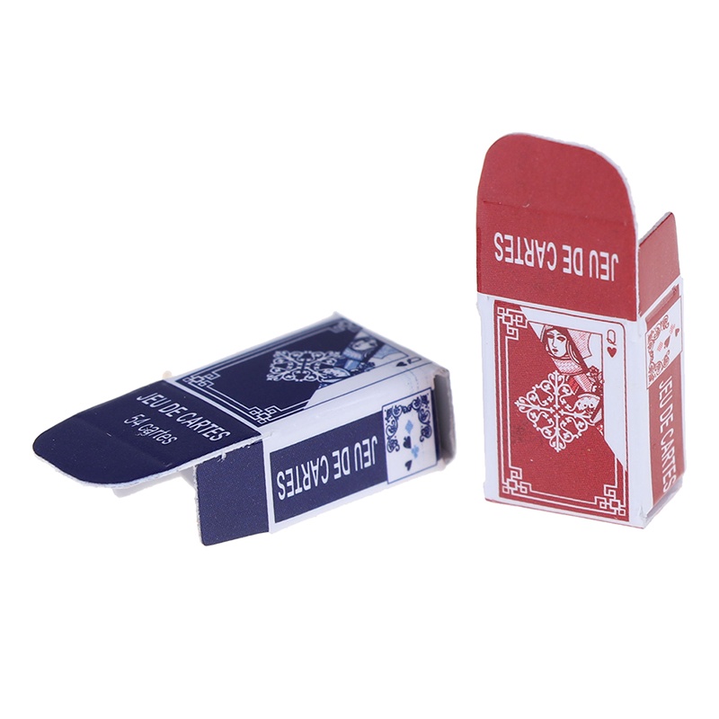 Miniatur Kartu poker Bahan Kertas Untuk Rumah Boneka 1: 12