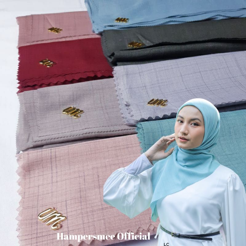 HIJAB SEGI EMPAT VOAL WAFFLE UMAMA SANDI MORSE AZARA JILBAB KERUDUNG POLOS