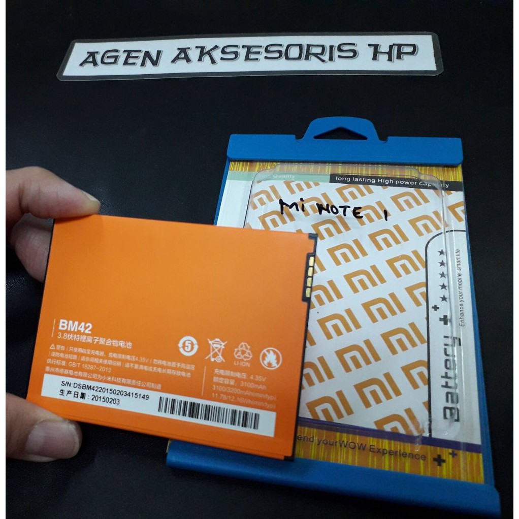 

Batre Xiaomi Note 1 Redmi Note 3G BM42