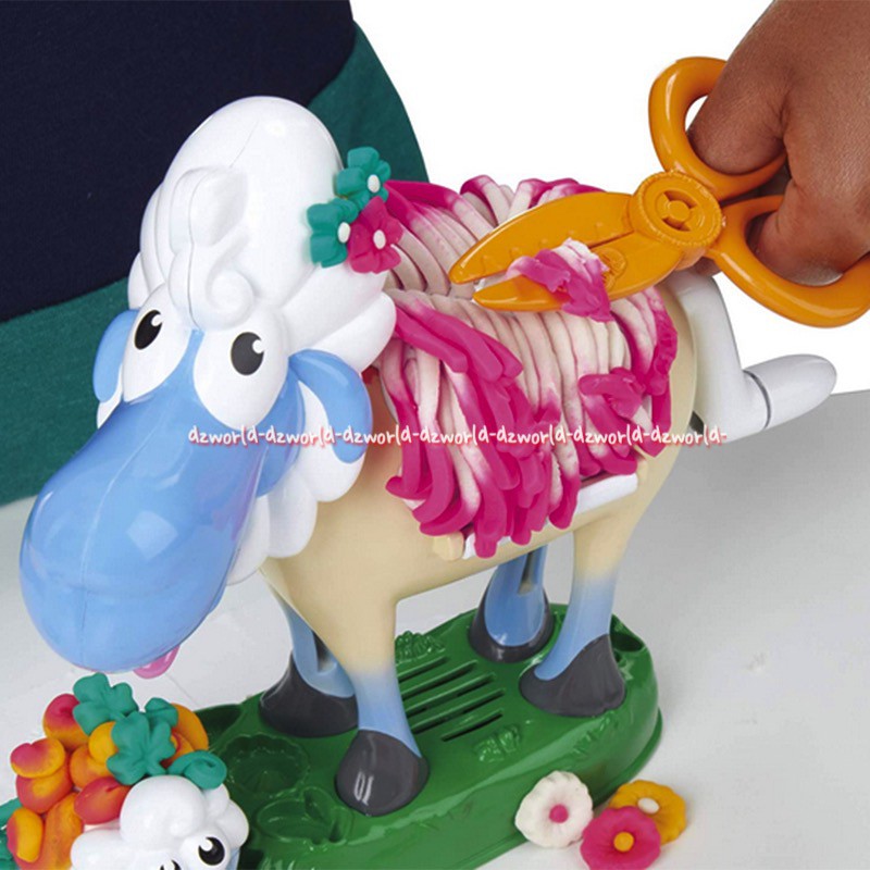 Play-Doh Animal Crew Sherrie Shearin Sheep Toy Mainan Lilin Playdoh Domba dengan Suara