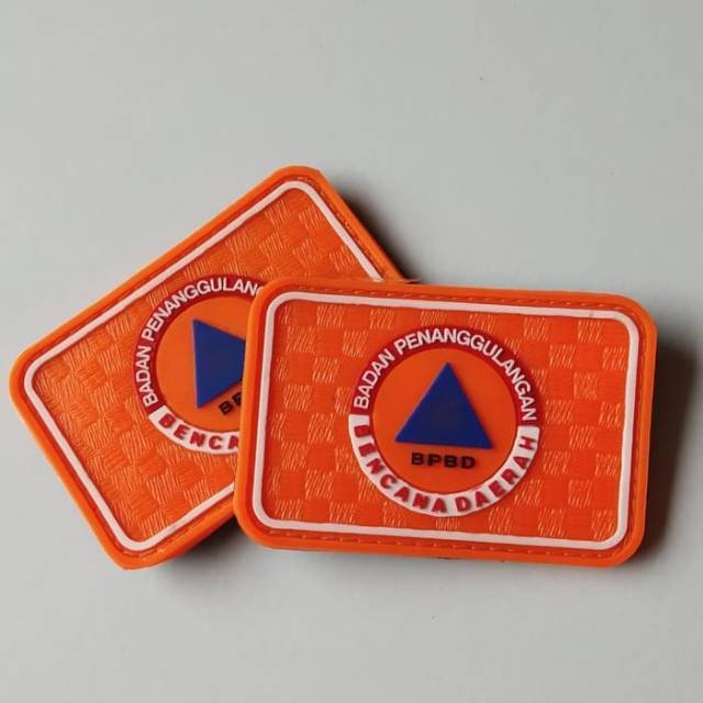 patch rubber BPBD KOTAK /BNPB/RESCUE/SAR/PENANGGULANGAN BENCANA INDONESIA/tempelan karet emblem