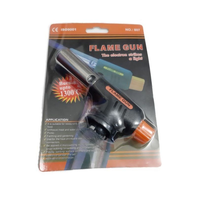 Flame Gun Gas Torch Orange + Gas Portable Gas Hicook Gas Kaleng Warna H itam