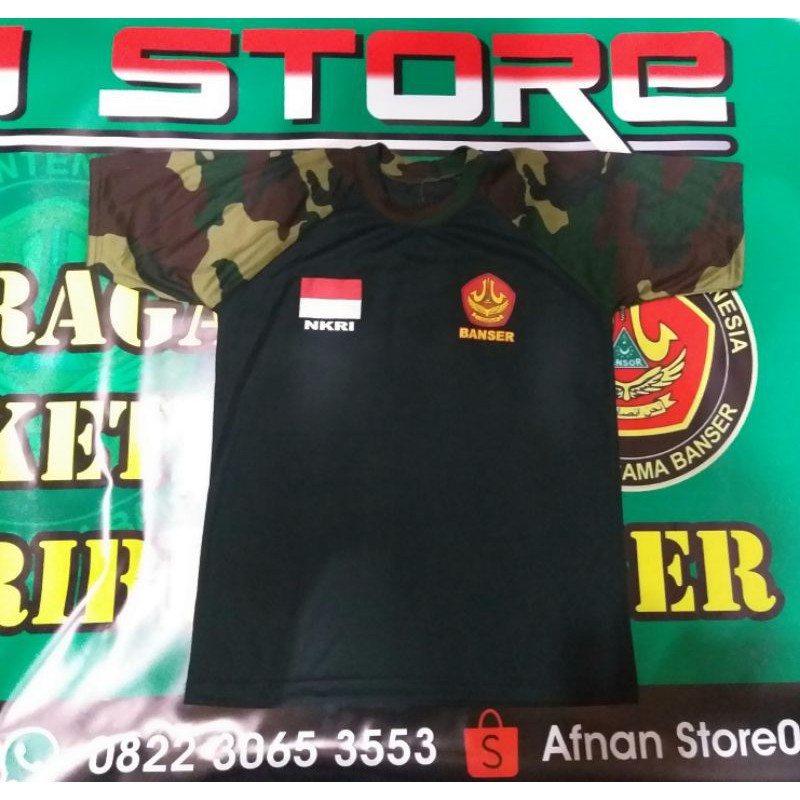 Kaos Banser hitam kombinasi nato