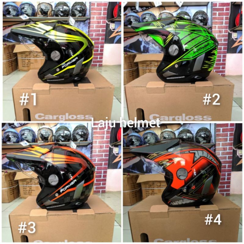 helm cargloss former text model cross pet motif