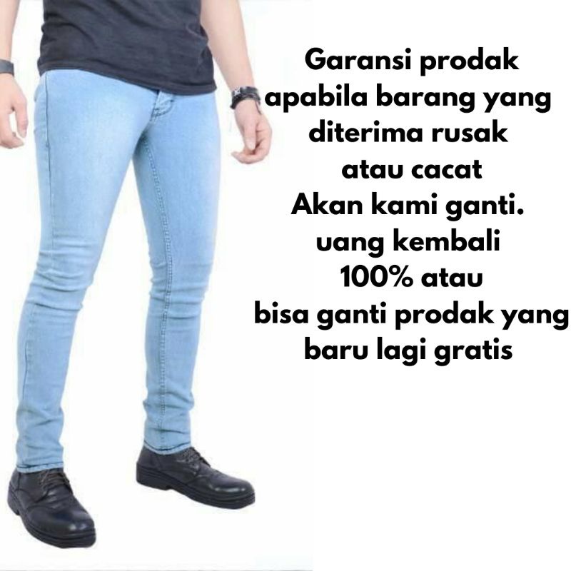 CELANA PANJANG JEANS PRIA COWOK Stretch MELAR NGARET BAGUS TOP