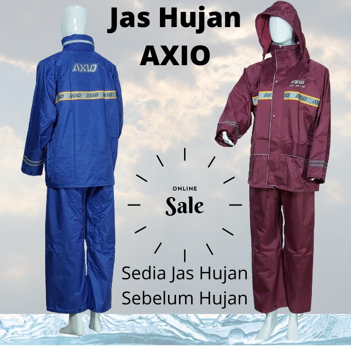 Jas Hujan AXIO Europe Pria Wanita Original Mantel Hujan Setelan AXIO Asli ORI 100% - Jas Hujan Assio