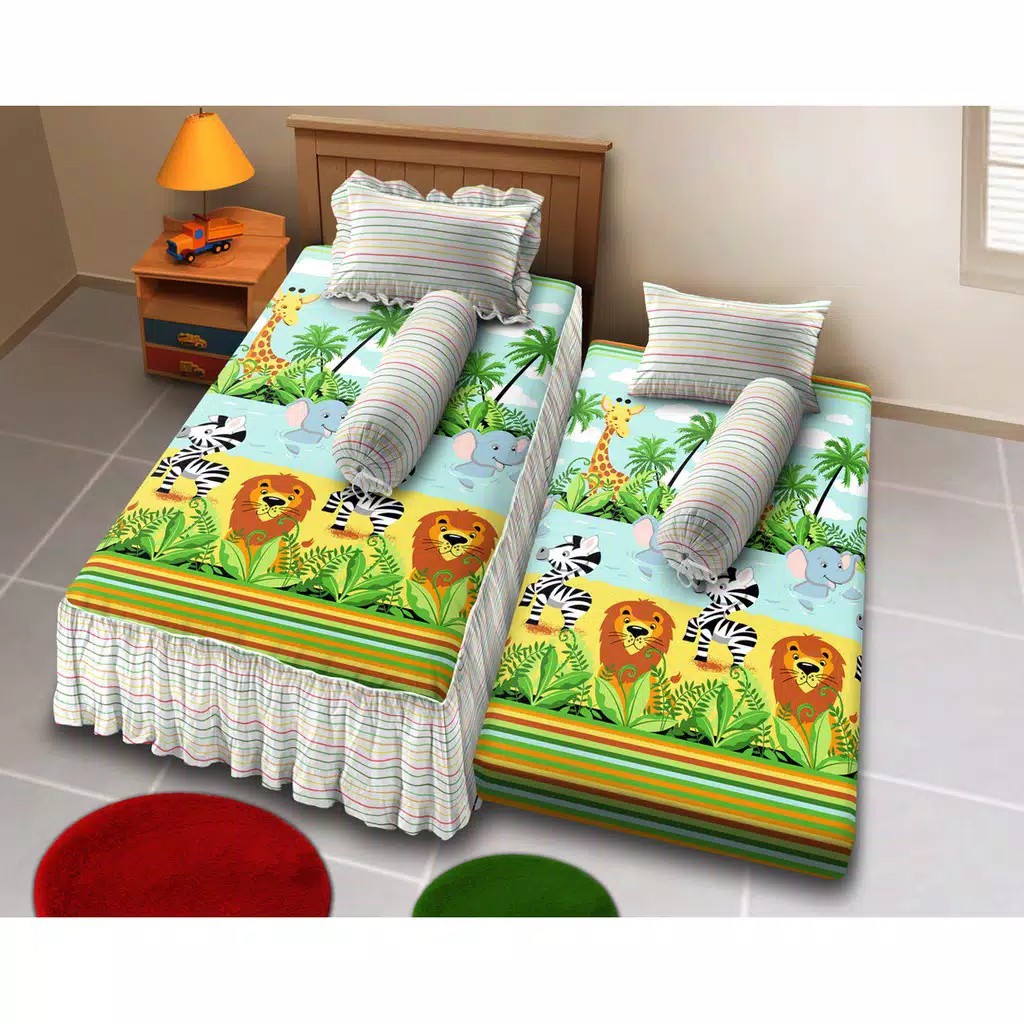 Murah Sprei Sorong Rumbai / flat (2 in 1) Kintakun Uk 120 Forest